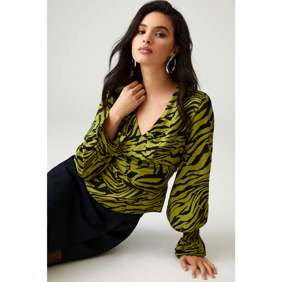 Anthropologie Exquise Wrap Blouse - New XL - Picture 2 of 6